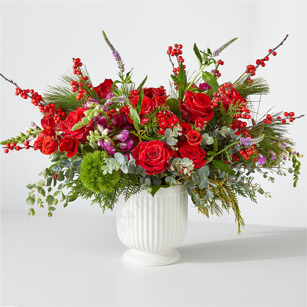 Big Red Bow Bouquet – Flowers By Helen, Forsyth GA