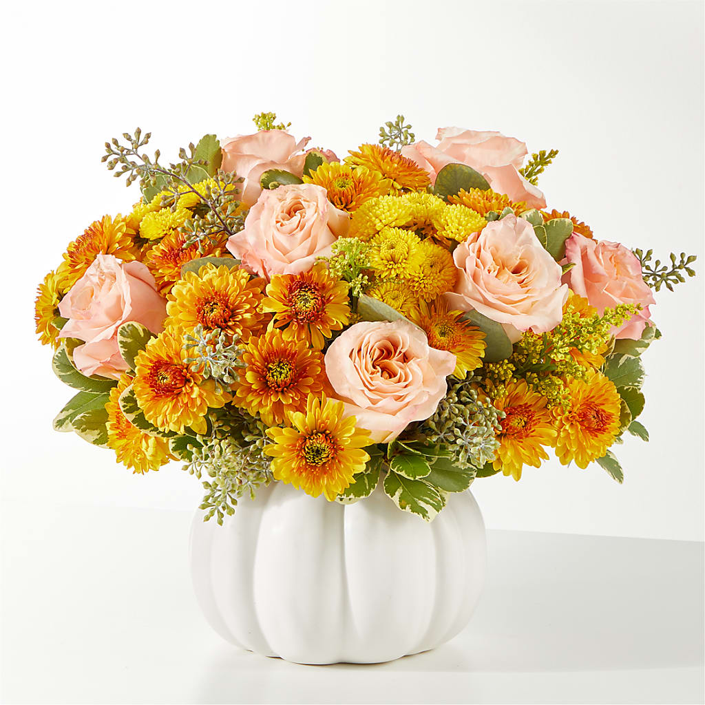 Peachy Pumpkin – Flowers By Helen, Forsyth GA