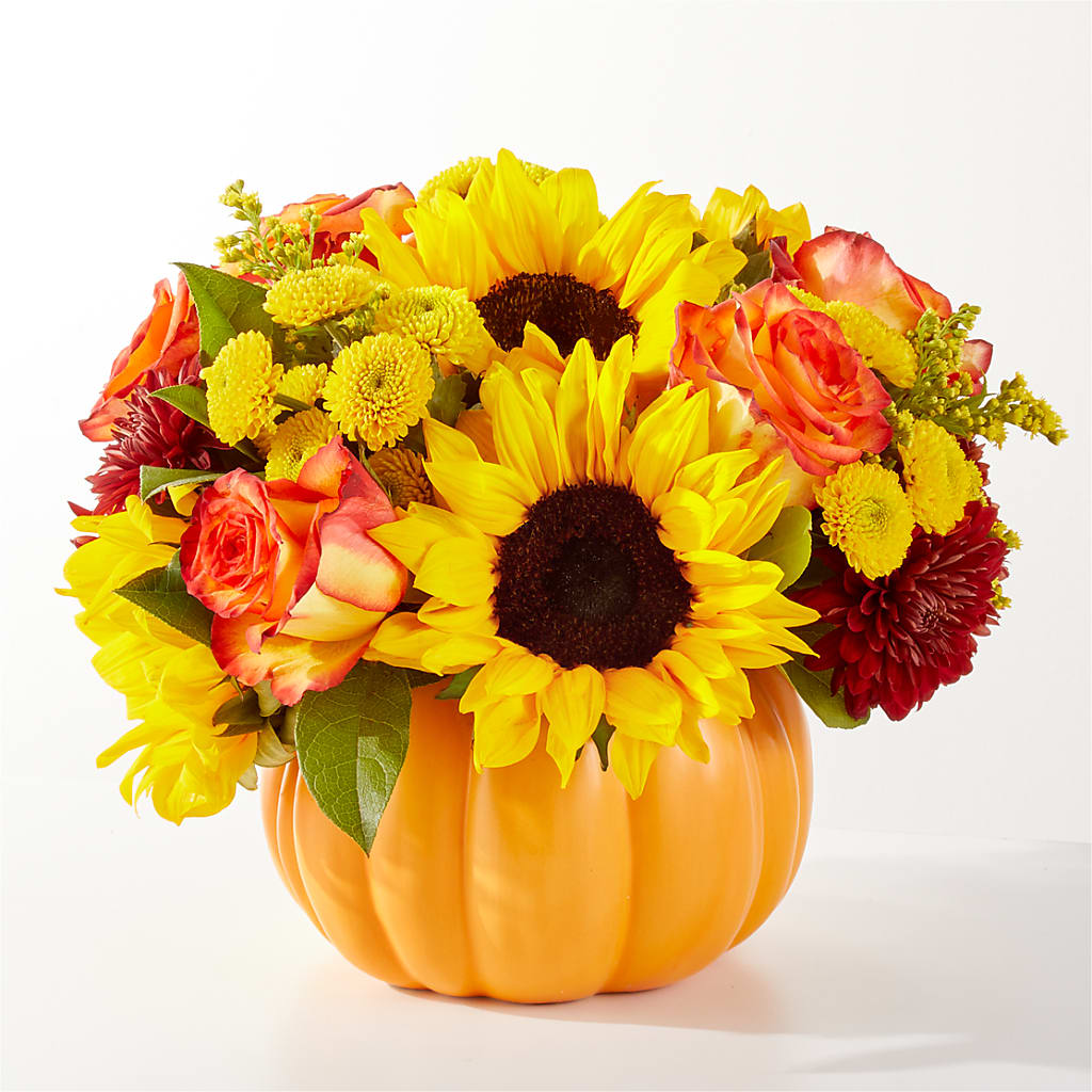 Golden Gourd Pumpkin Bouquet – Flowers By Helen, Forsyth GA