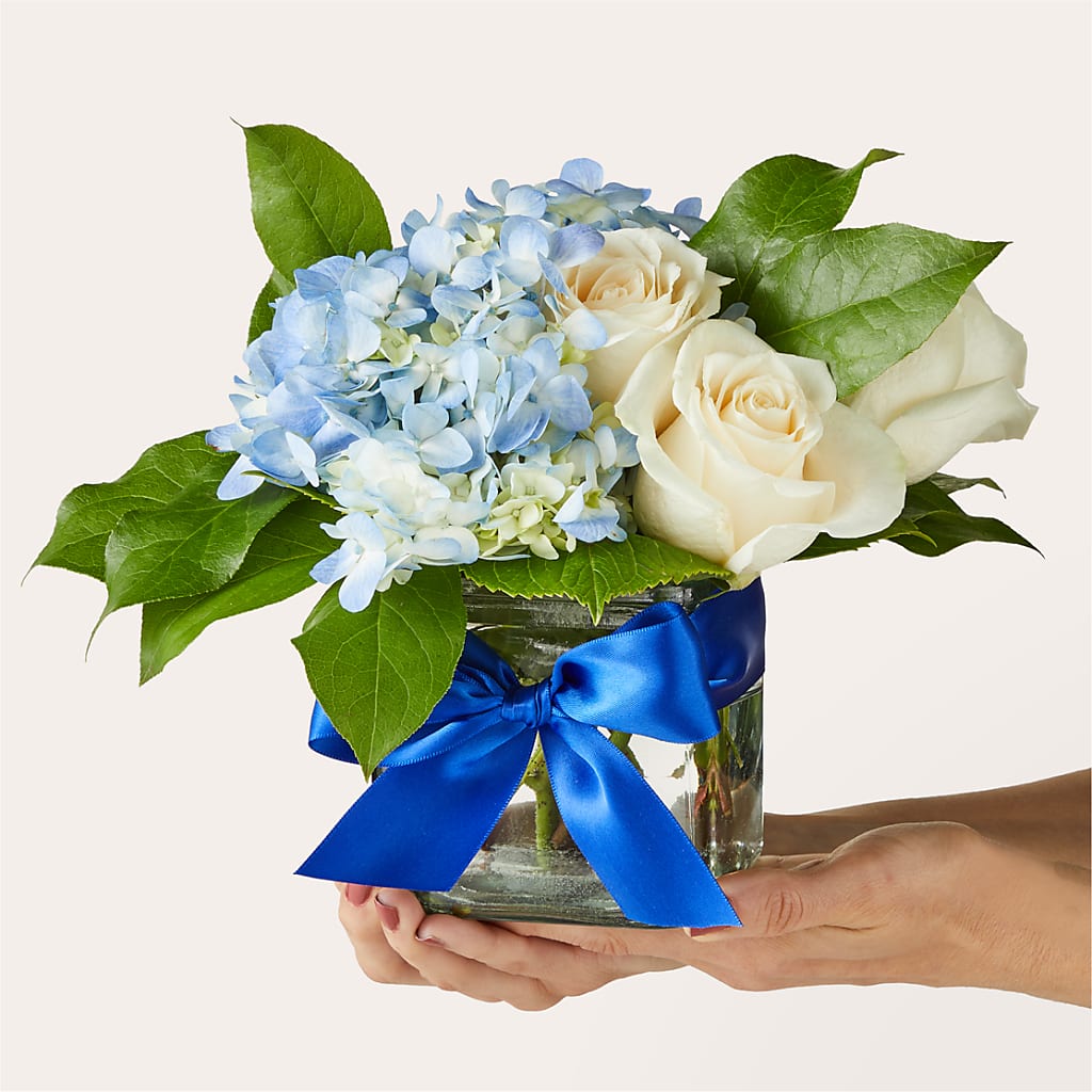 Sky Blue Delight Bouquet – Flowers By Helen, Forsyth GA