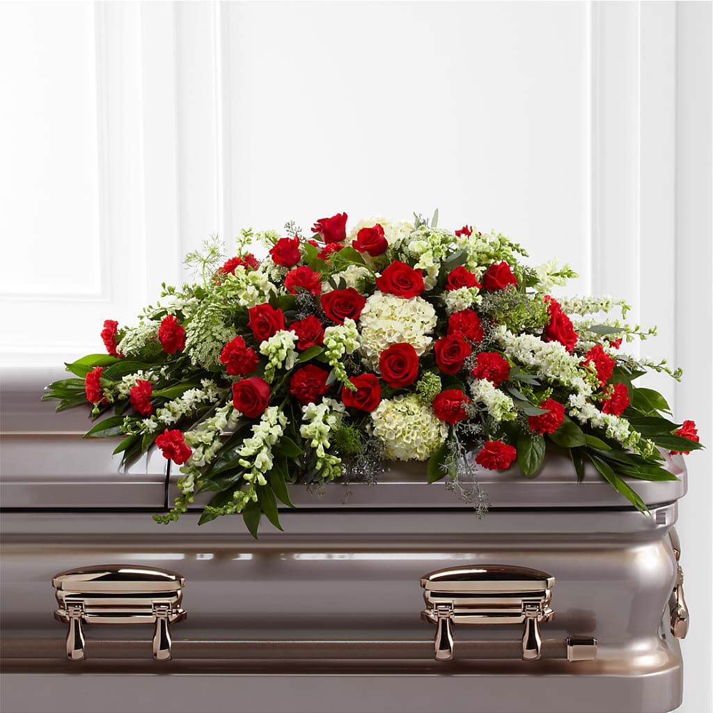 Sincerity Casket Spray – Flowers By Helen, Forsyth GA