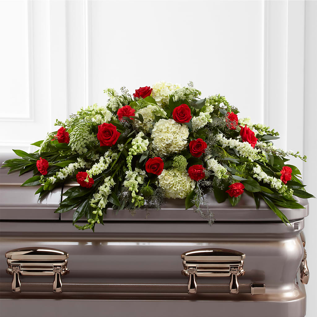 Sincerity Casket Spray – Flowers By Helen, Forsyth GA