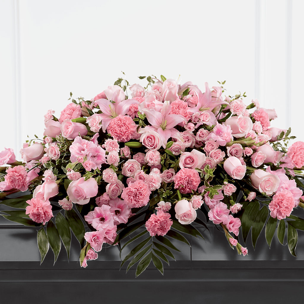 Garden of Comfort Casket Spray (Standard) – Flowers By Helen, Forsyth GA