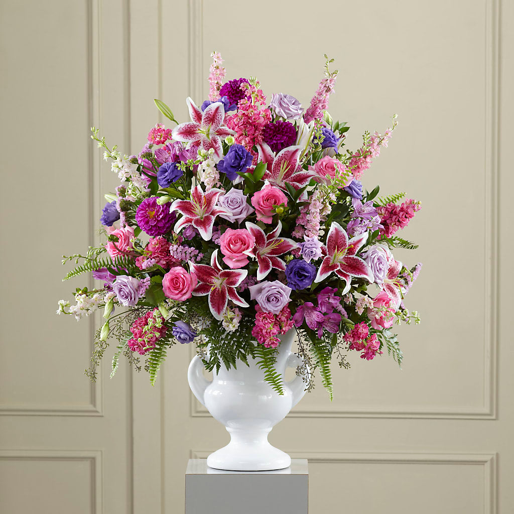 Peaceful Tribute Arrangement – Flowers By Helen, Forsyth GA