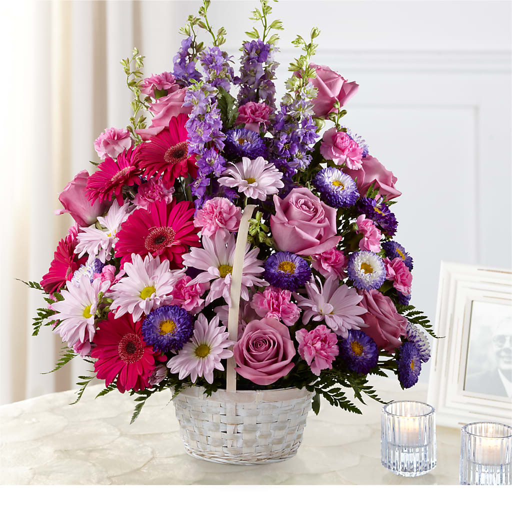 Pastel Peace Basket – Flowers By Helen, Forsyth GA