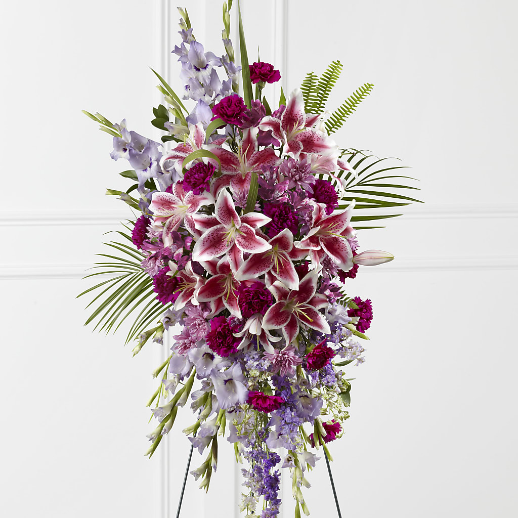 Tender Touch Standing Spray – Flowers By Helen, Forsyth GA