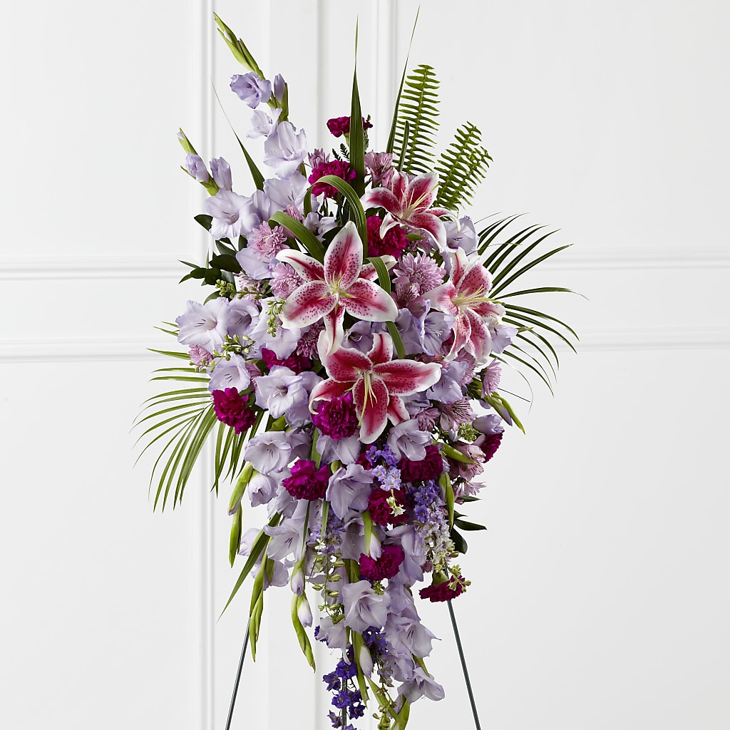 Tender Touch Standing Spray – Flowers By Helen, Forsyth GA