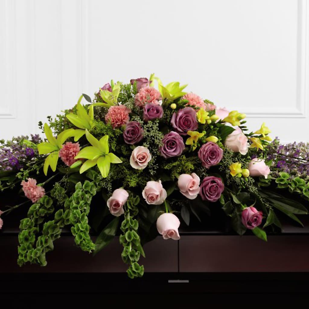 Forever Beloved Casket Spray – Flowers By Helen, Forsyth GA