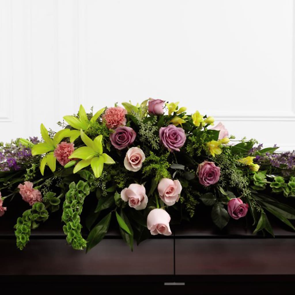 Forever Beloved Casket Spray – Flowers By Helen, Forsyth GA