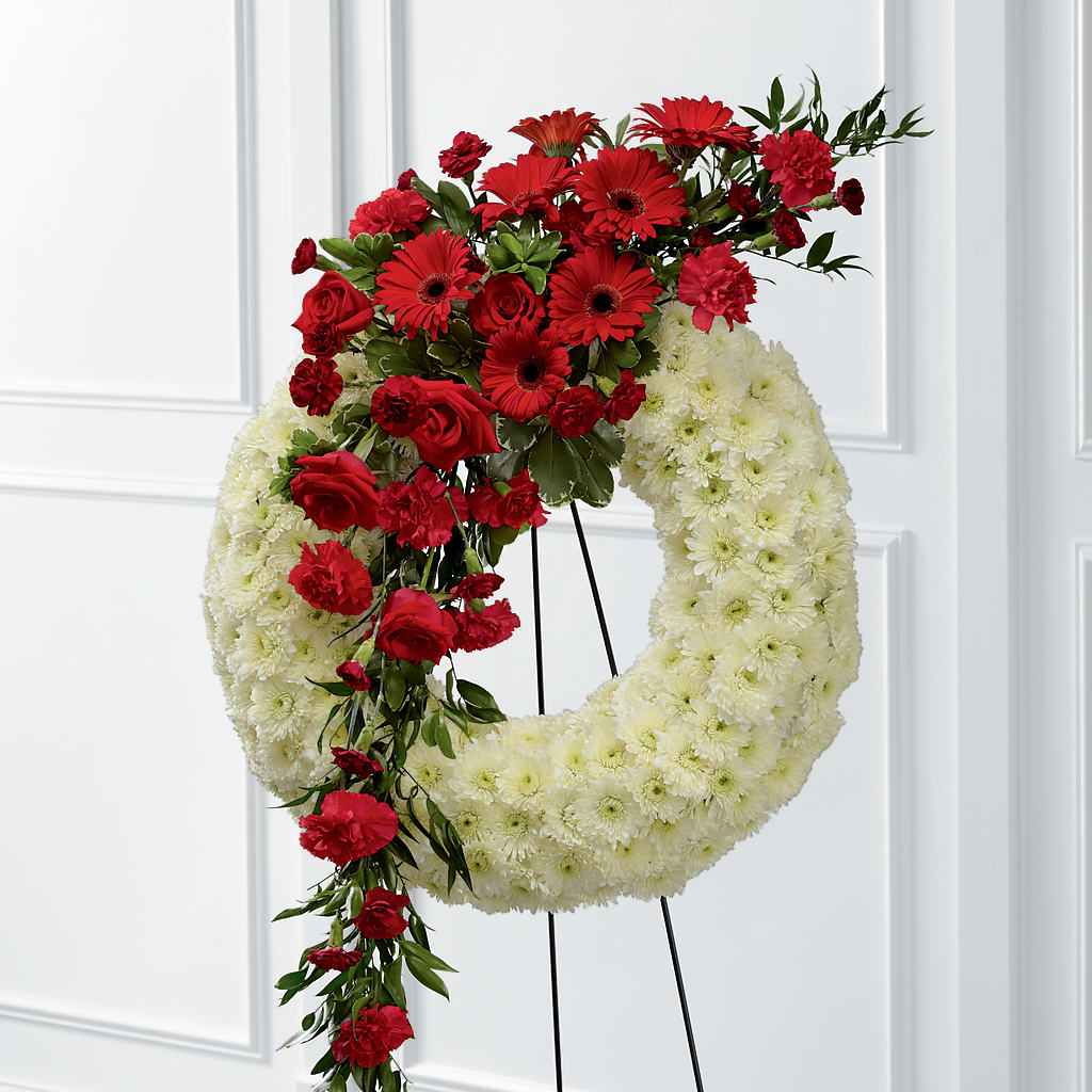 Graceful Tribute Wreath – Flowers By Helen, Forsyth GA