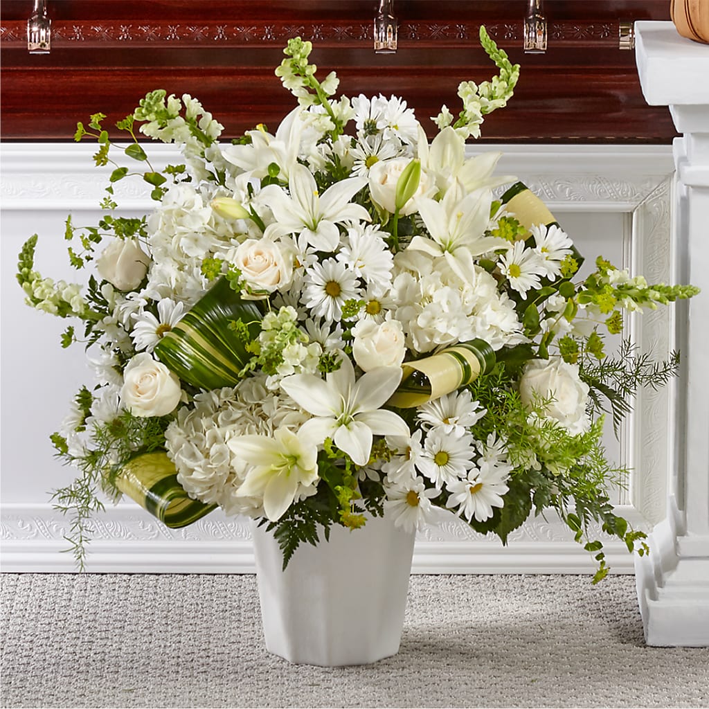 Thoughts of Tranquility Floor Basket – Flowers By Helen, Forsyth GA