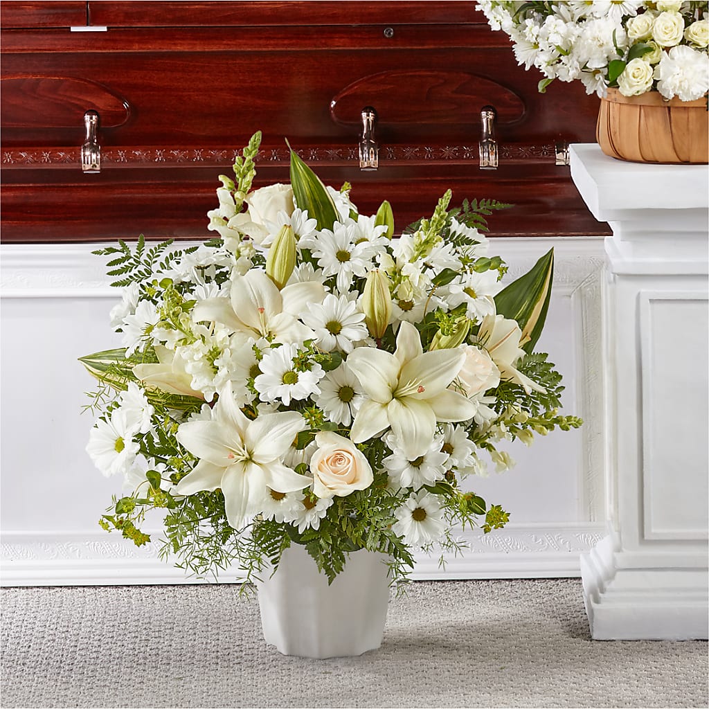 Thoughts of Tranquility Floor Basket – Flowers By Helen, Forsyth GA