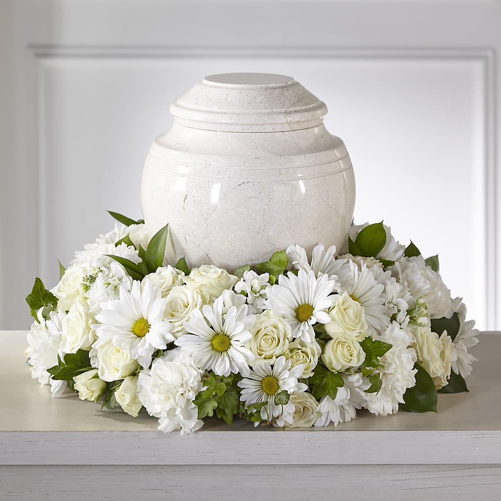 Ivory Gardens Cremation Adornment – Flowers By Helen, Forsyth GA