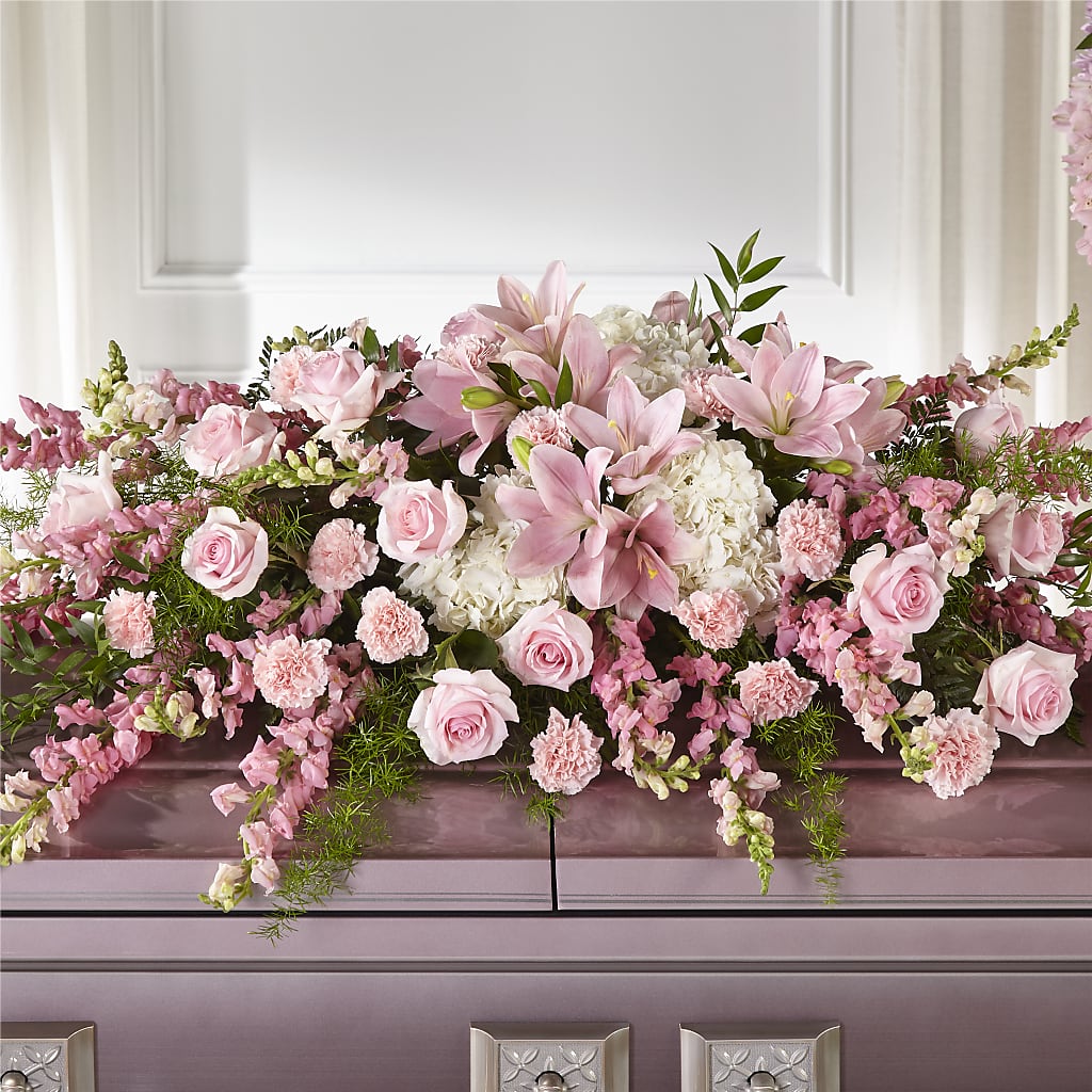 Life & Remembrance Casket Spray – Flowers By Helen, Forsyth GA