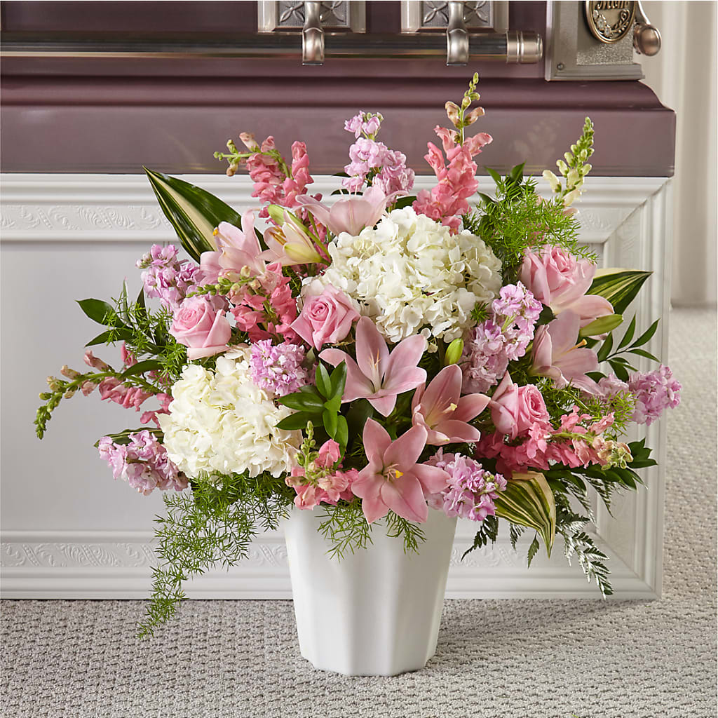 Simply Serene Floor Basket – Flowers By Helen, Forsyth GA