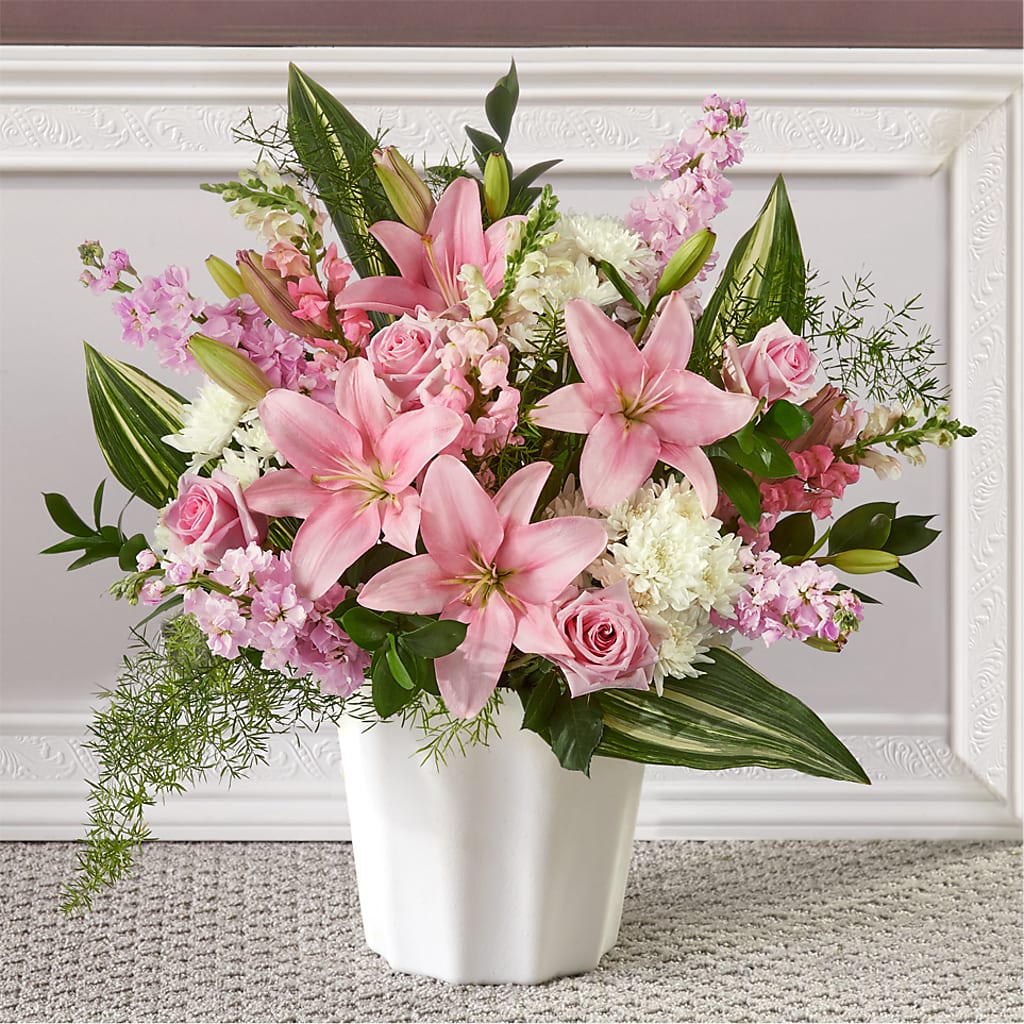 Simply Serene Floor Basket – Flowers By Helen, Forsyth GA