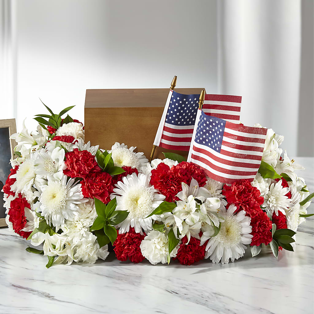 Spirit of Patriotism Cremation Adornment – Flowers By Helen, Forsyth GA