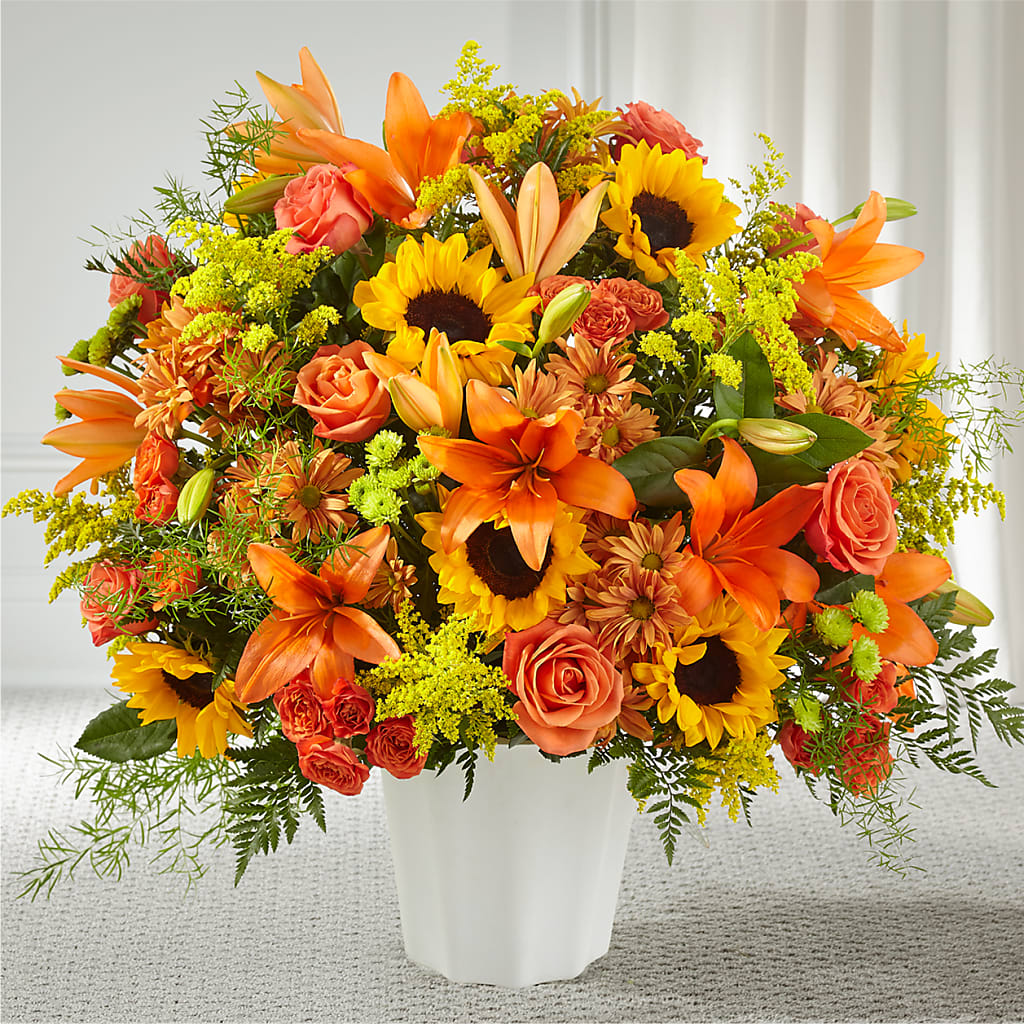 Harvest Thoughts Floor Basket – Flowers By Helen, Forsyth GA