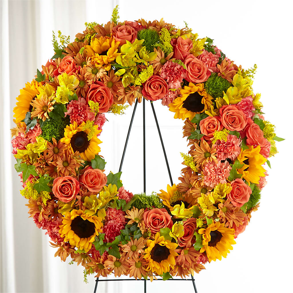 Autumnal Memories Wreath (Standard) – Flowers By Helen, Forsyth GA