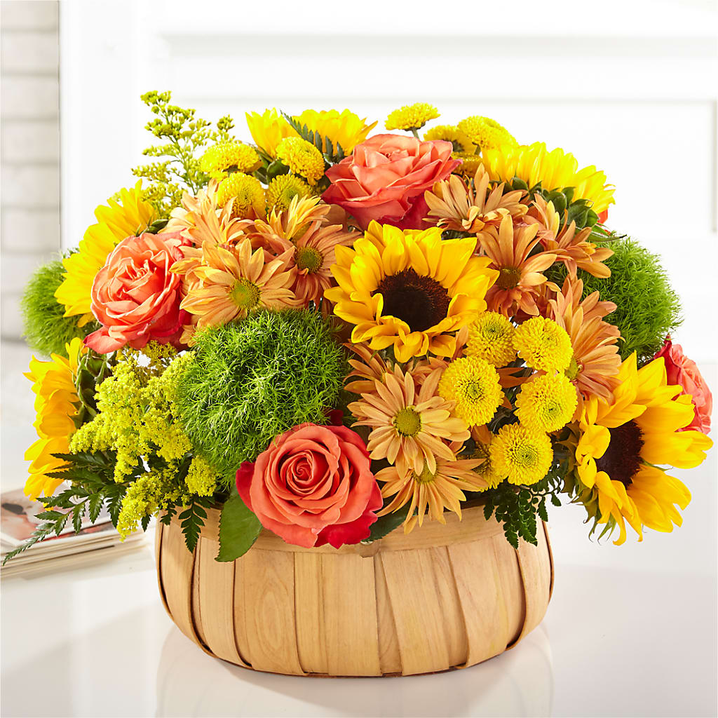 Harvest Sunflower Basket – Flowers By Helen, Forsyth GA
