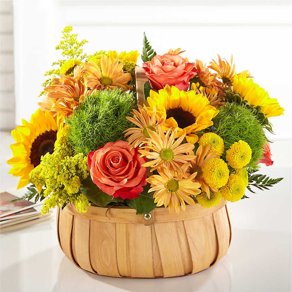 Harvest Sunflower Basket – Flowers By Helen, Forsyth GA