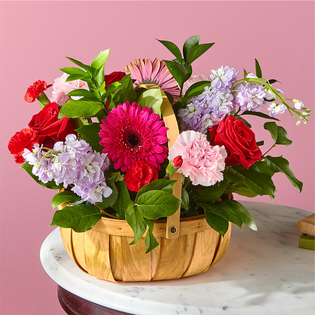 Pink Picnic Basket – Flowers By Helen, Forsyth GA