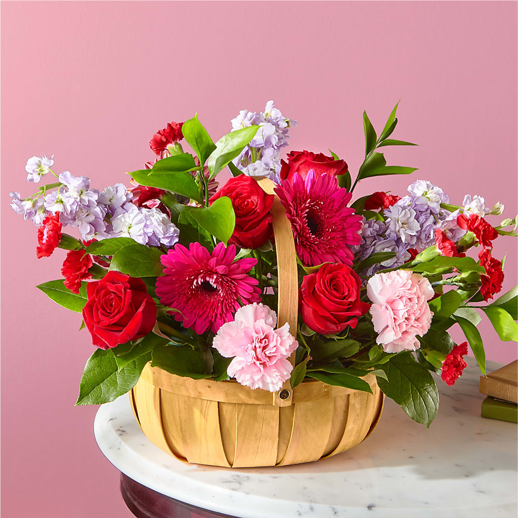 Pink Picnic Basket – Flowers By Helen, Forsyth GA