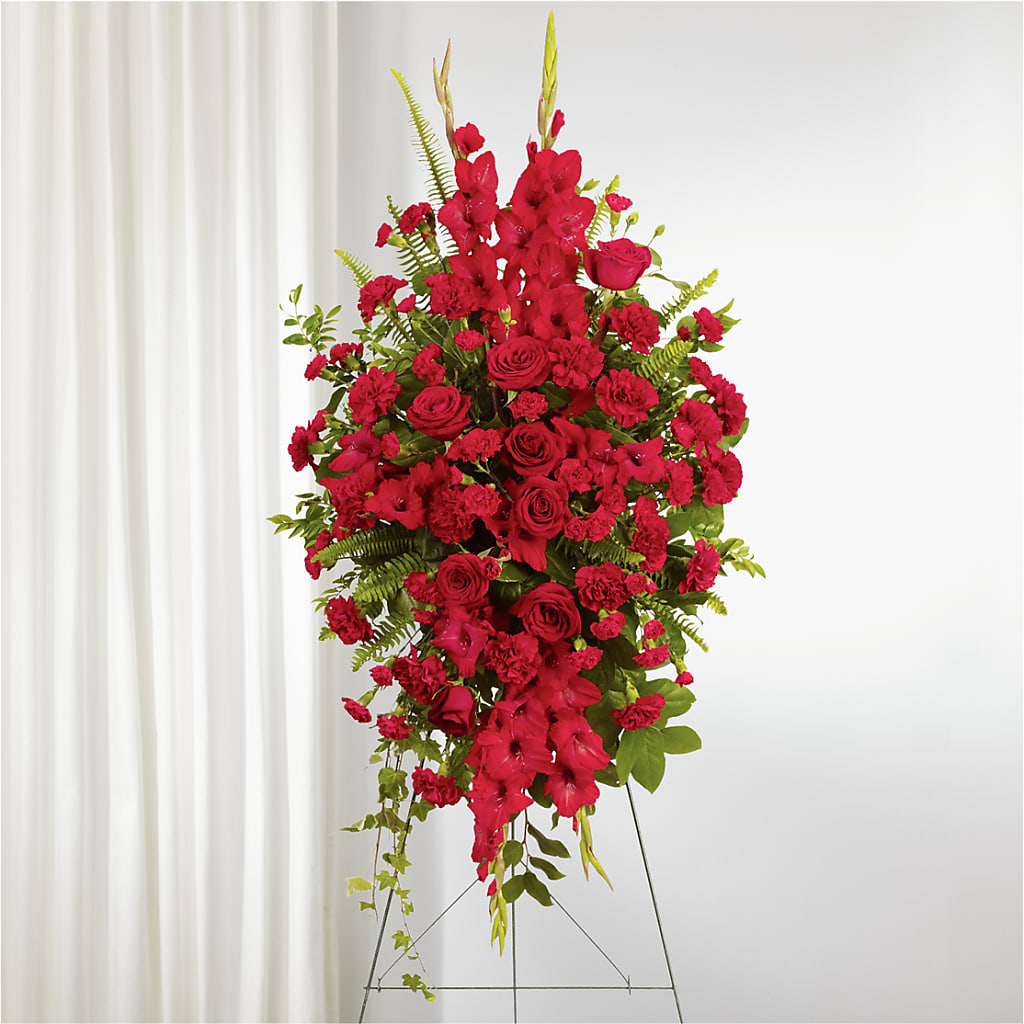 From the Heart Standing Spray – Flowers By Helen, Forsyth GA