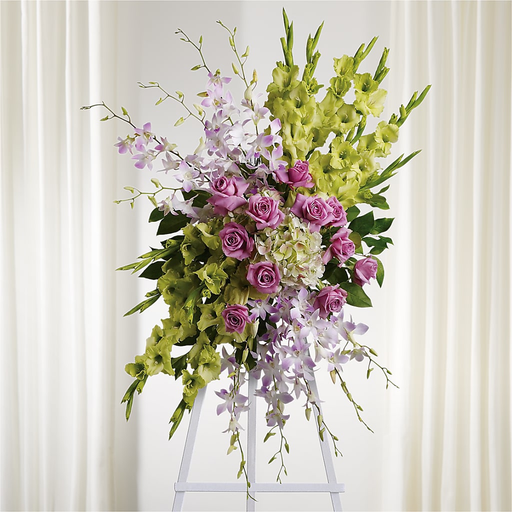 Lasting Legacy Standing Spray – Flowers By Helen, Forsyth GA