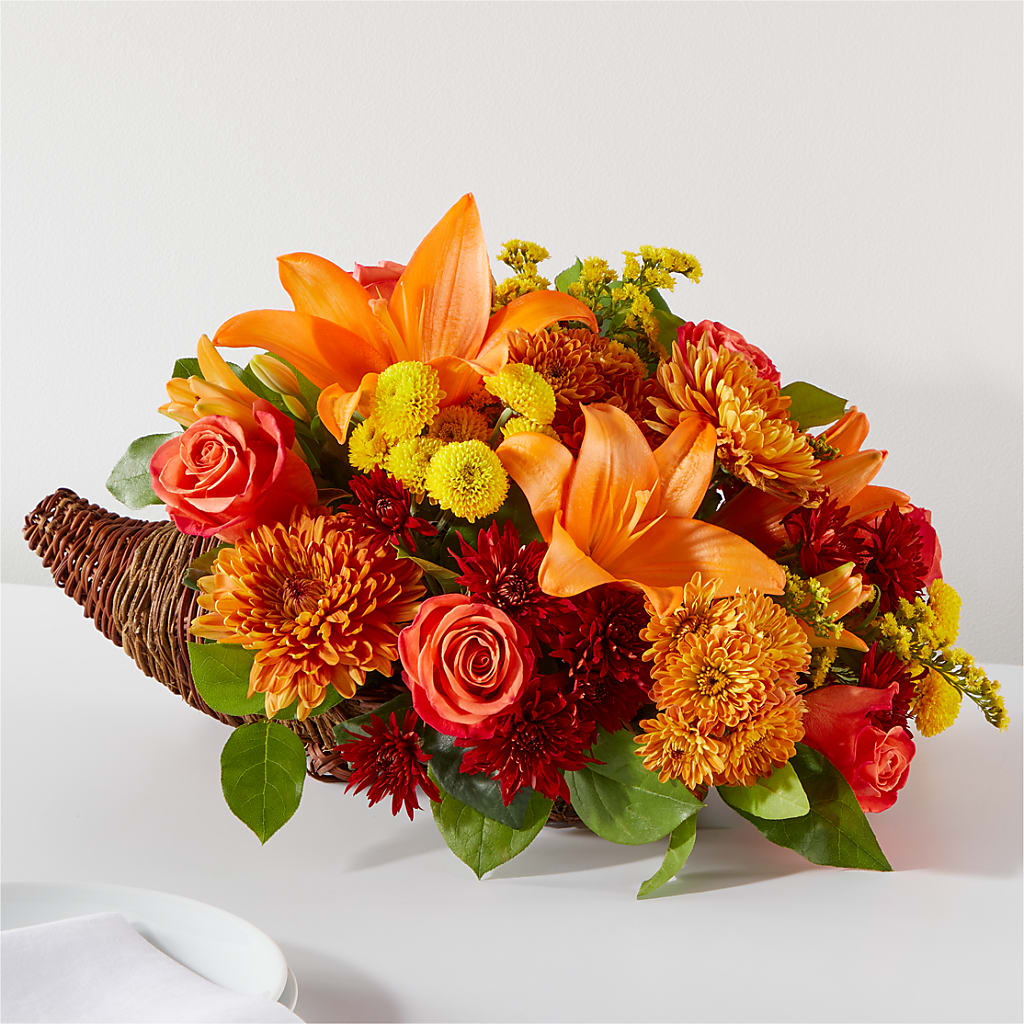 Bouquet of Blessings Cornucopia – Flowers By Helen, Forsyth GA