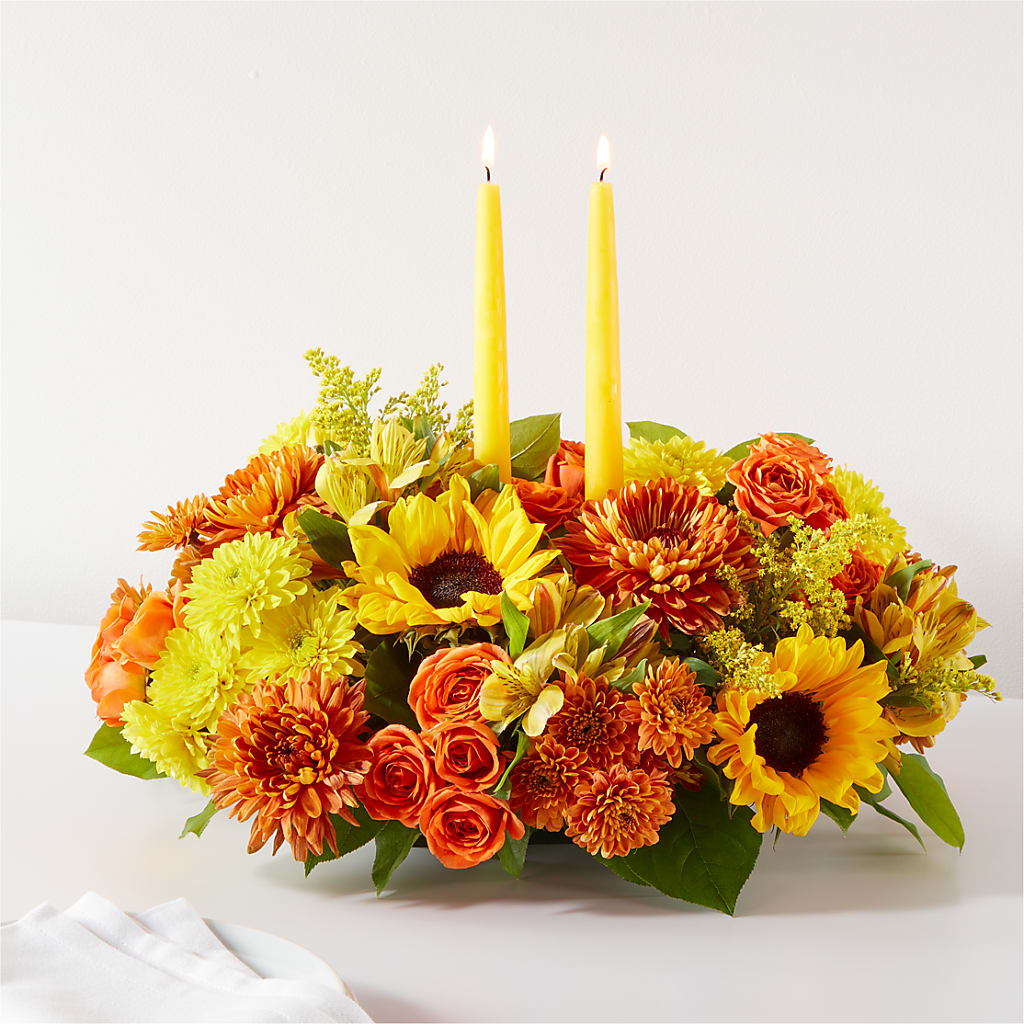 Autumn Harmony Centerpiece – Flowers By Helen, Forsyth GA