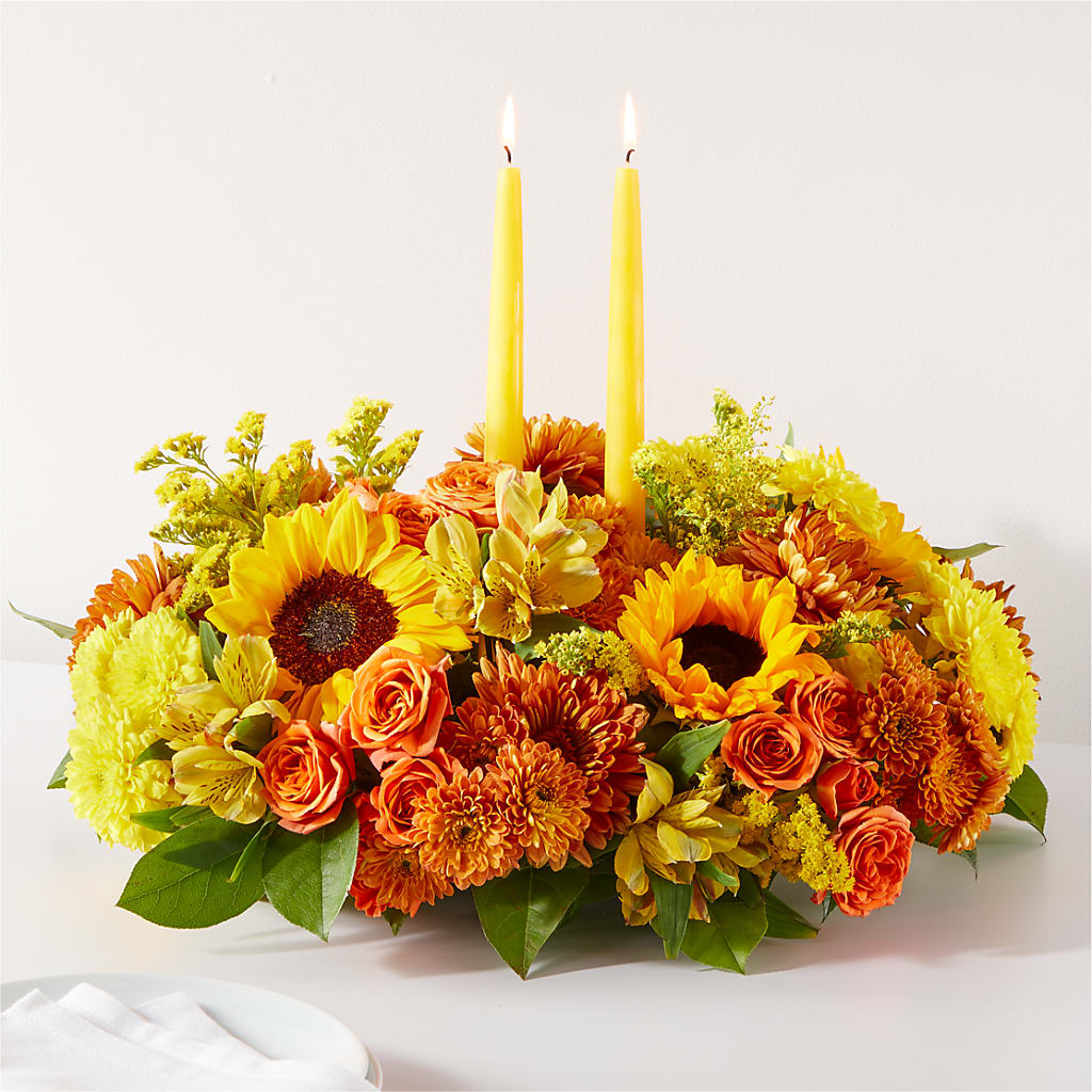 Autumn Harmony Centerpiece – Flowers By Helen, Forsyth GA