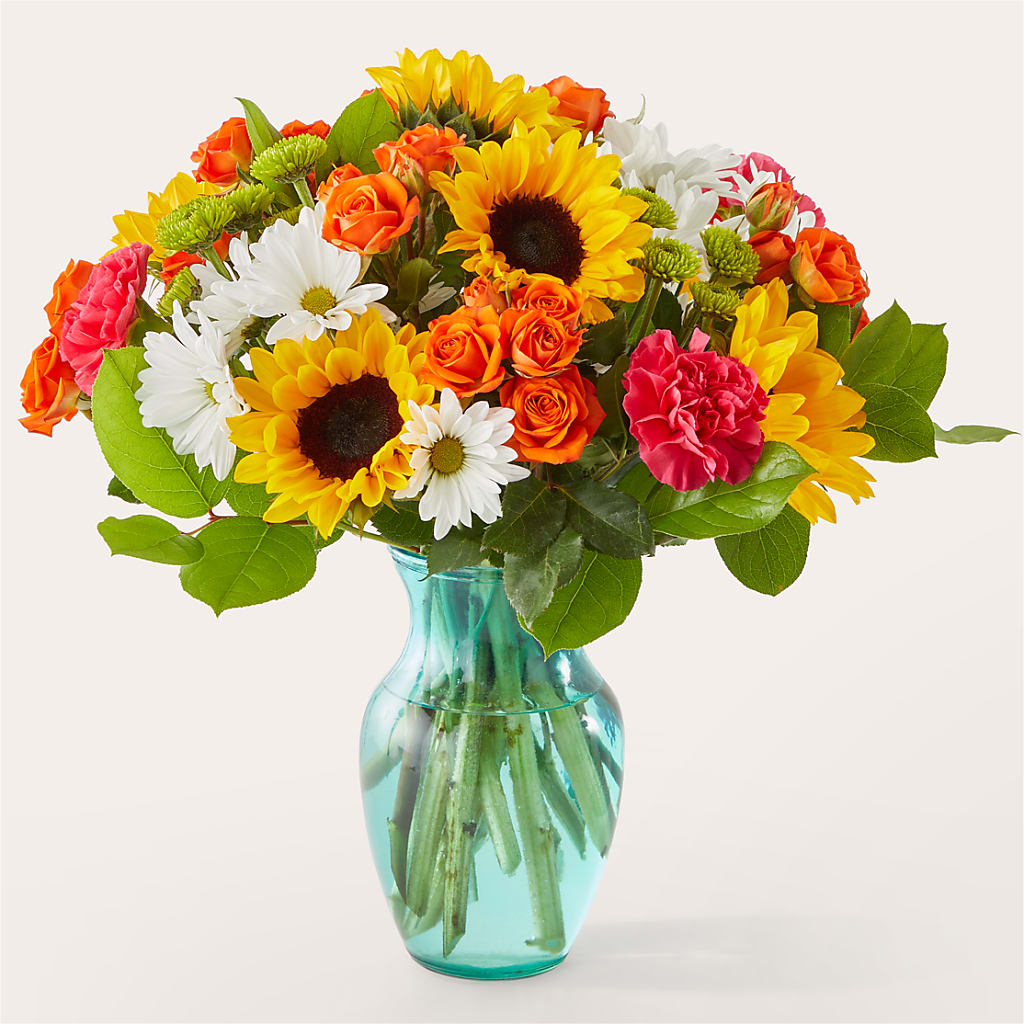 Sun-drenched Blooms Bouquet – Flowers By Helen, Forsyth GA