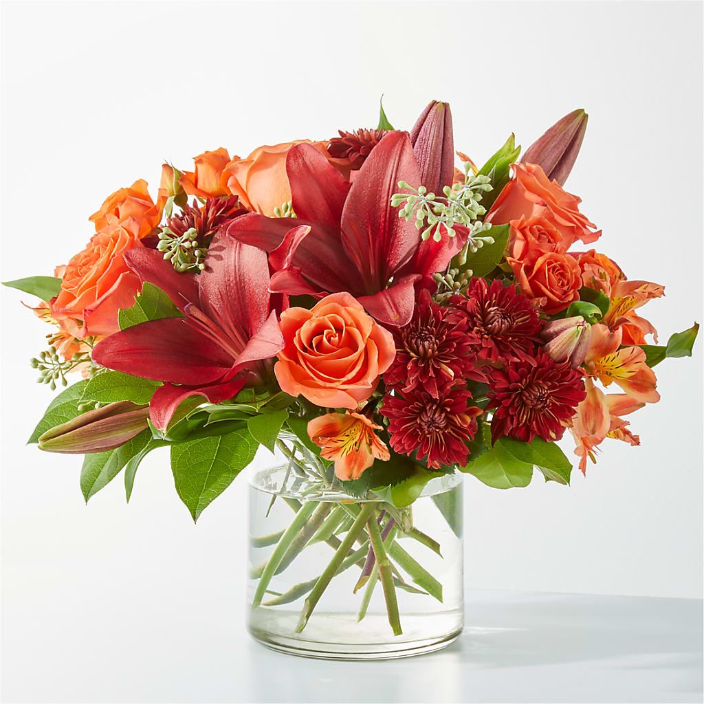 Crimson Leaves Bouquet – Flowers By Helen, Forsyth GA