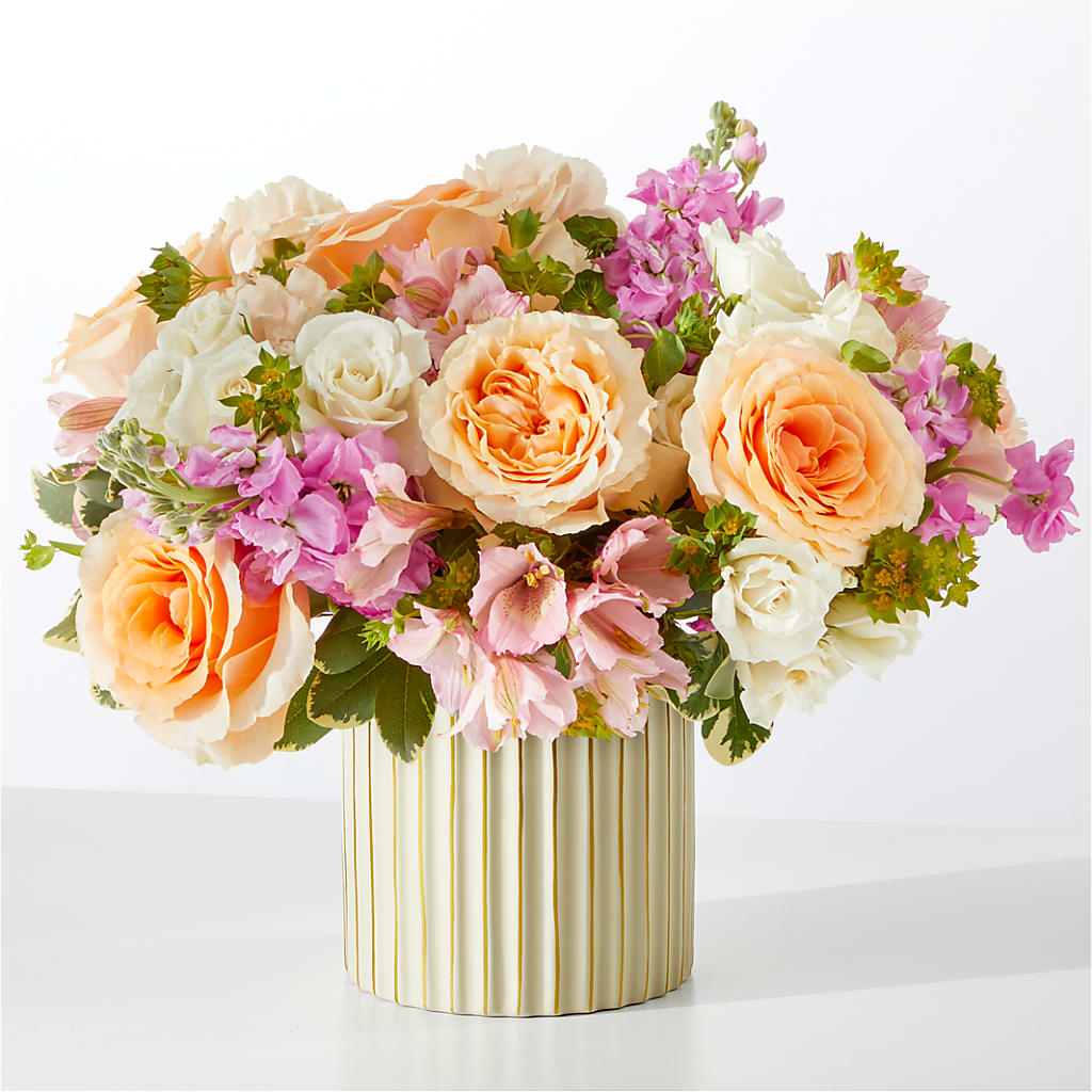 Paradise Bouquet with Ivory Vase – Flowers By Helen, Forsyth GA