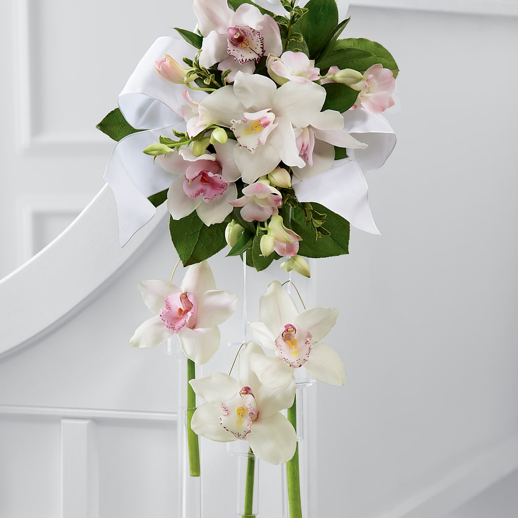 Perfect Entrance Pew Arrangement – Flowers By Helen, Forsyth GA
