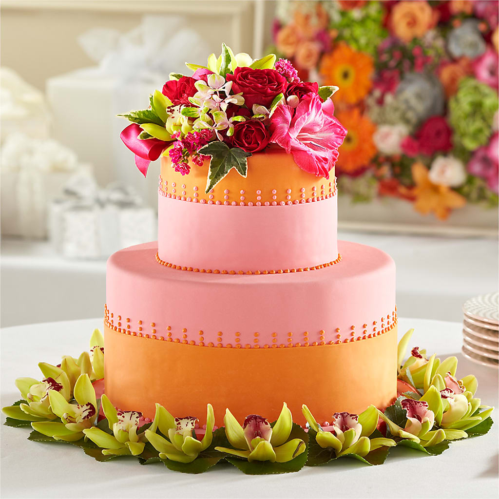 Sweet Citrus Cake Decor – Flowers By Helen, Forsyth GA