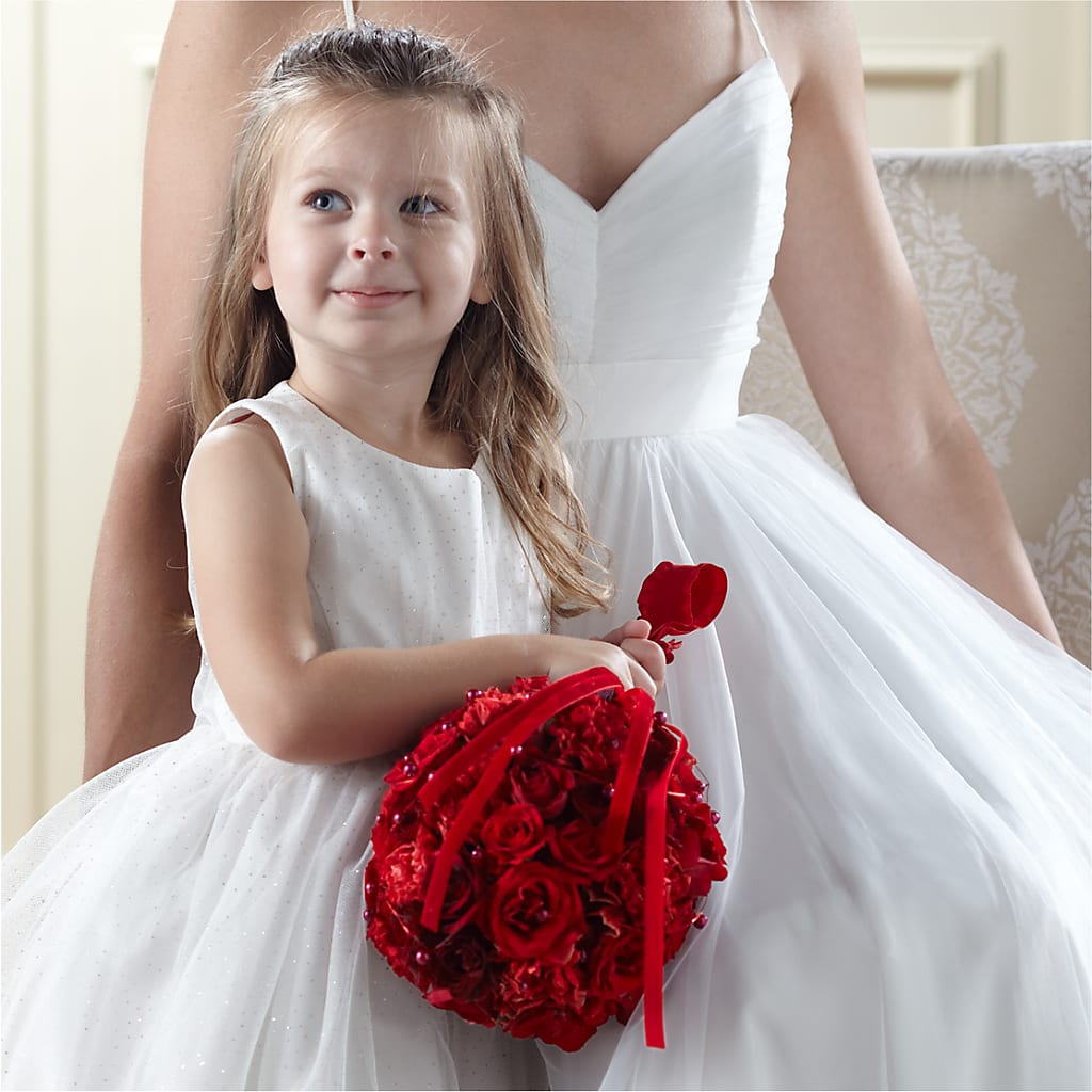 Pure at Heart Flower Girl Arrangement – Flowers By Helen, Forsyth GA