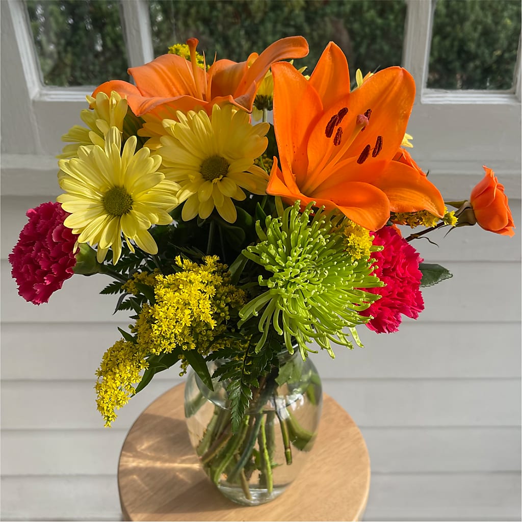 Bold & Bright – A Florist Original –  Flowers By Helen, Forsyth GA