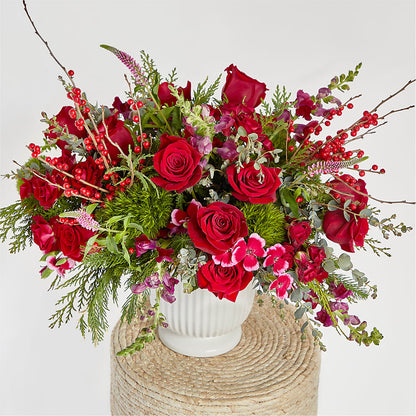 Big Red Bow Bouquet –  Flowers By Helen, Forsyth GA