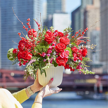 Big Red Bow Bouquet –  Flowers By Helen, Forsyth GA