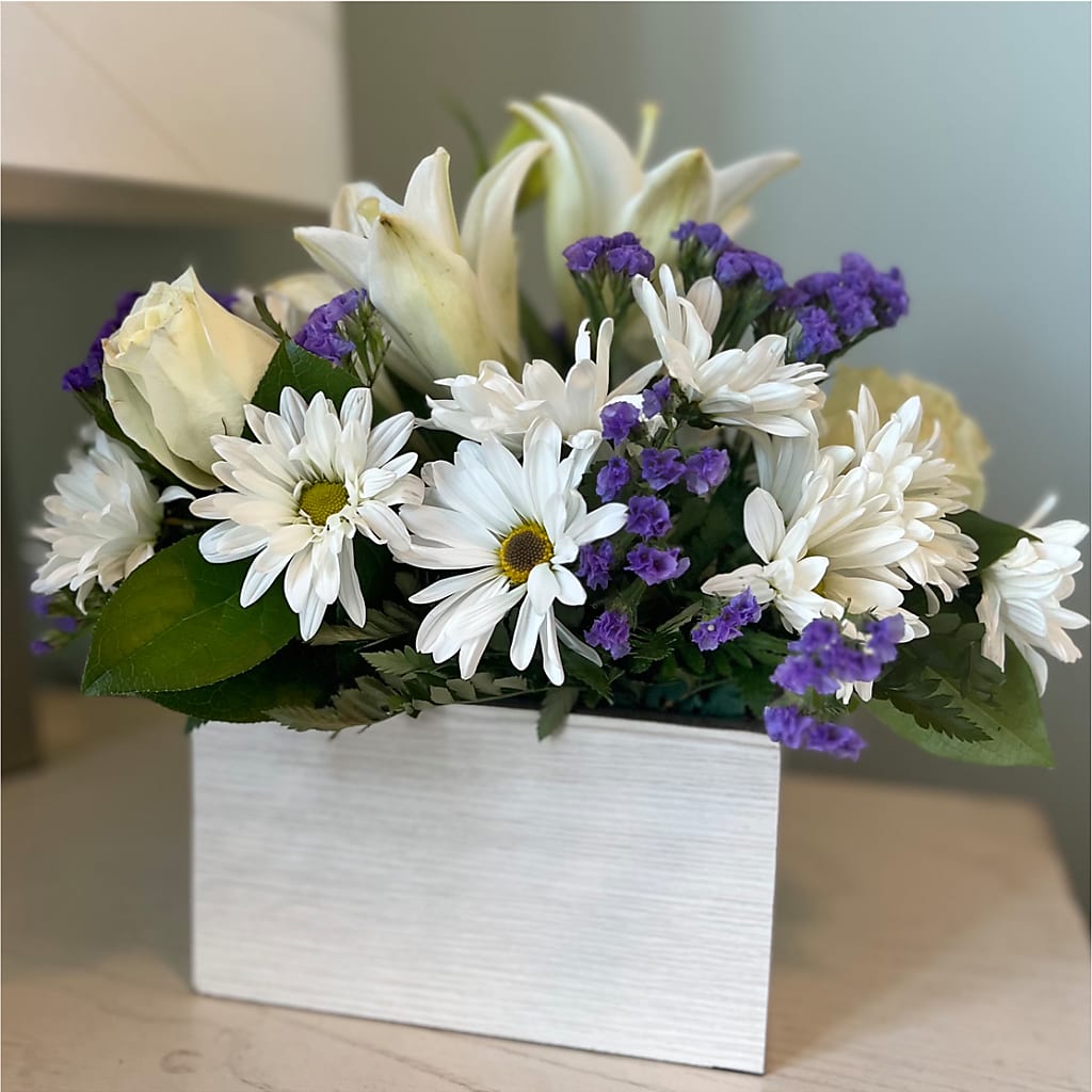 Beyond Blue Box Bouquet –  Flowers By Helen, Forsyth GA