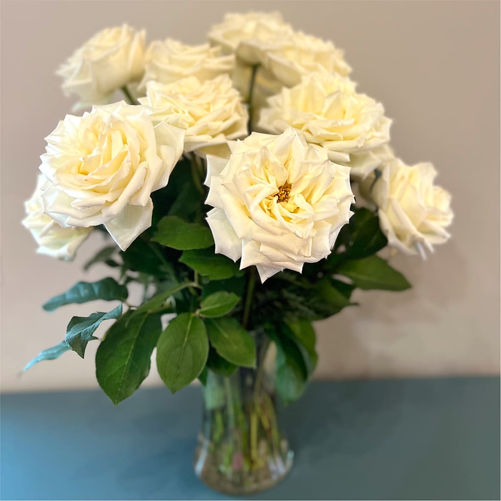 Long Stem Yellow Rose Bouquet –  Flowers By Helen, Forsyth GA