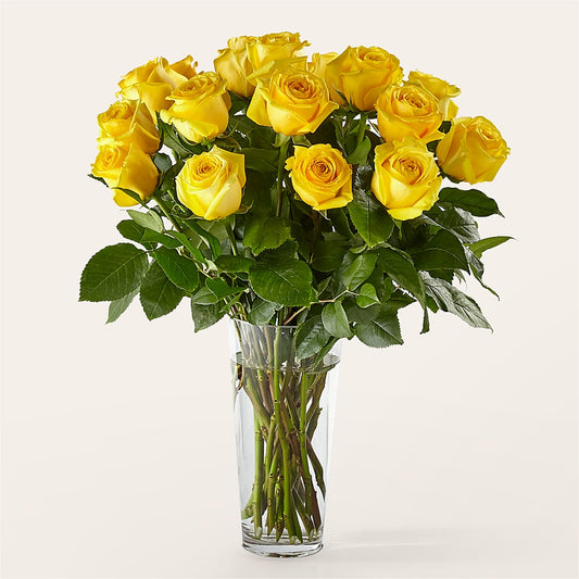 Long Stem Yellow Rose Bouquet – FLOWERS BY HELEN, Forsyth GA