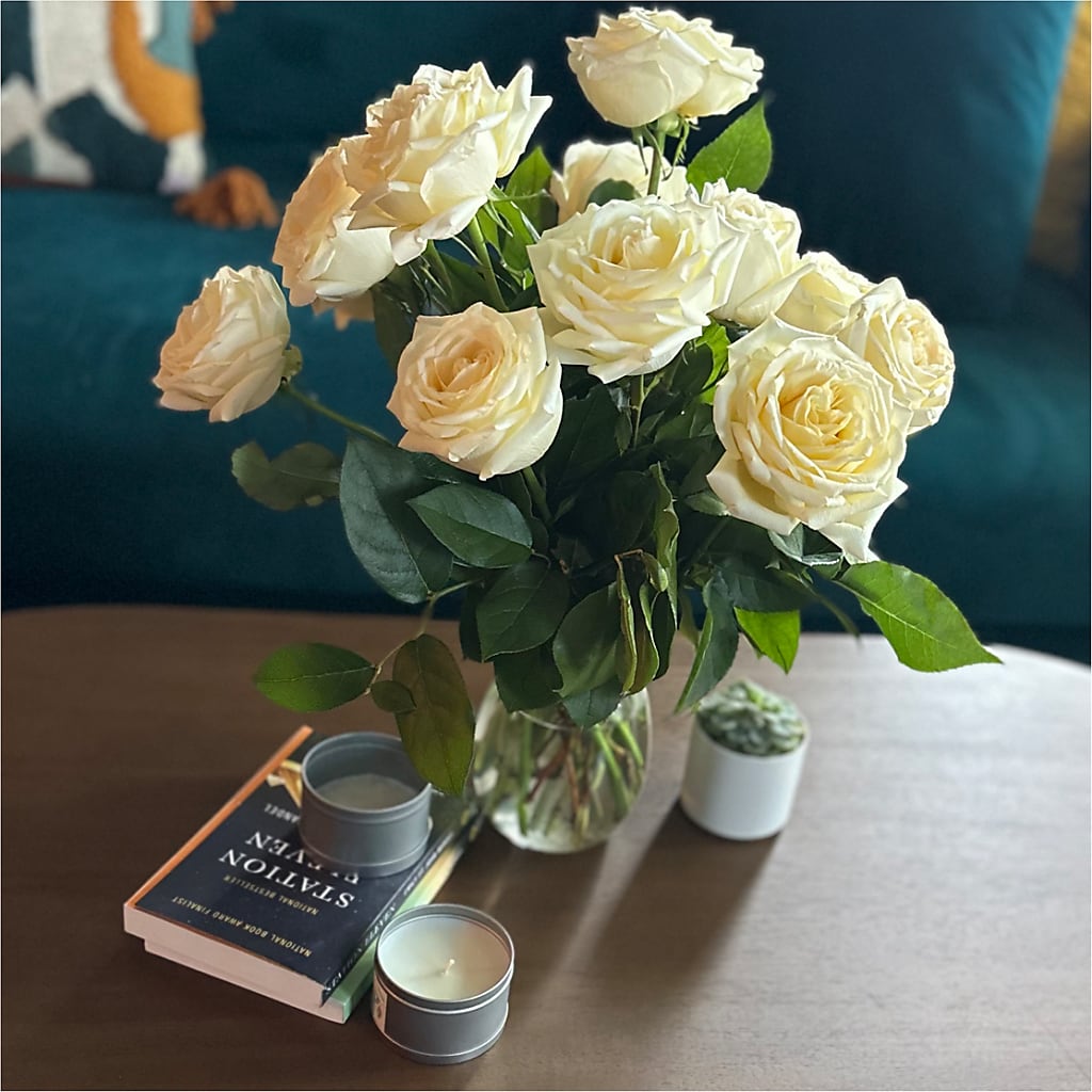Long Stem Yellow Rose Bouquet –  Flowers By Helen, Forsyth GA