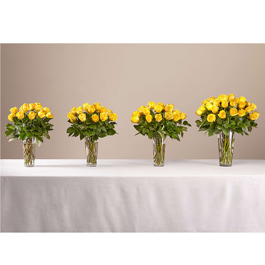 Long Stem Yellow Rose Bouquet –  Flowers By Helen, Forsyth GA