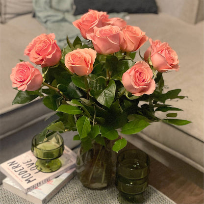 Long Stem Pink Rose Bouquet –  Flowers By Helen, Forsyth GA