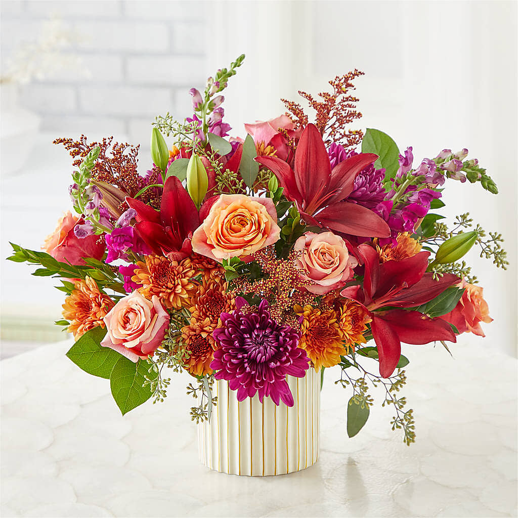 Burgundy Landscape Bouquet –  Flowers By Helen, Forsyth GA
