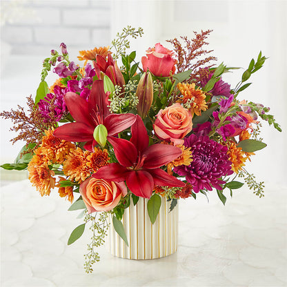 Burgundy Landscape Bouquet –  Flowers By Helen, Forsyth GA