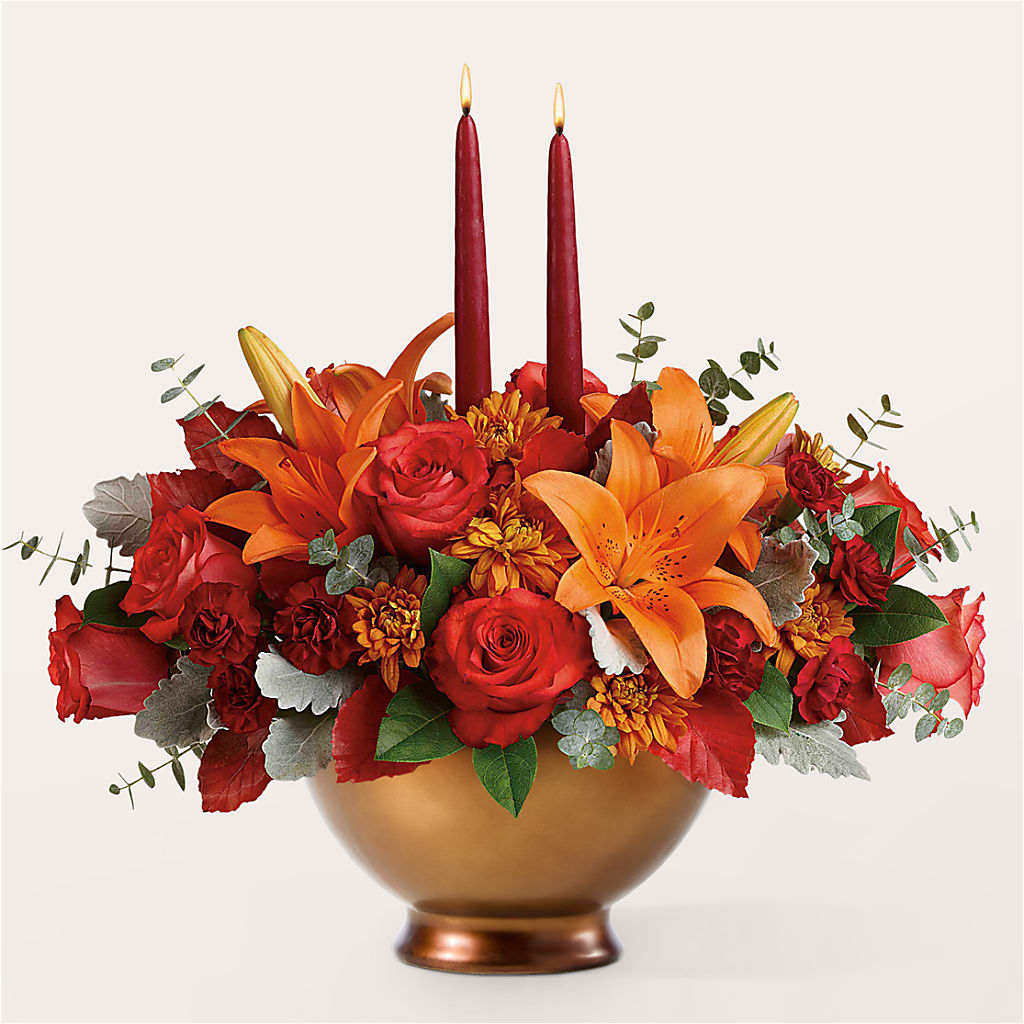 Fruits of Fall Centerpiece –  Flowers By Helen, Forsyth GA